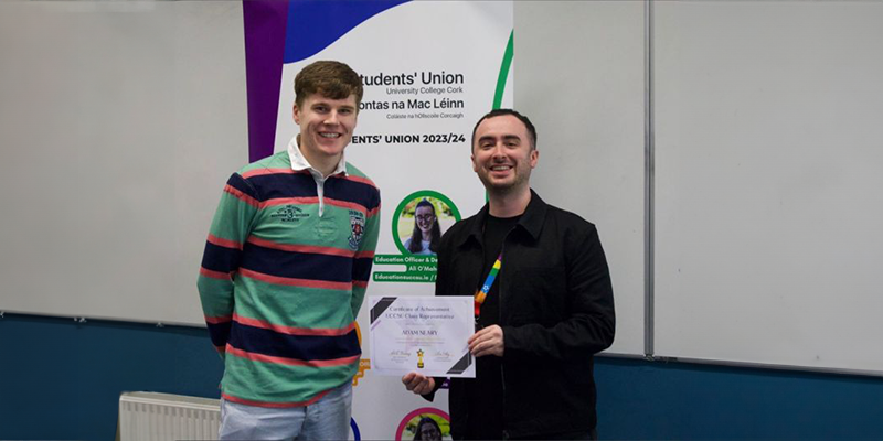 UCC Pharmacy Student Adam Neary Honoured At UCCSU Awards