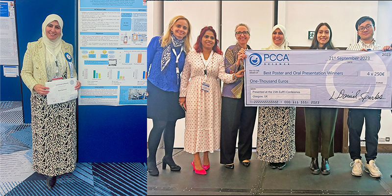 PhD researcher Ayat Elgammal wins EuPFI prize for poster presentation on paediatric antibiotic formulations