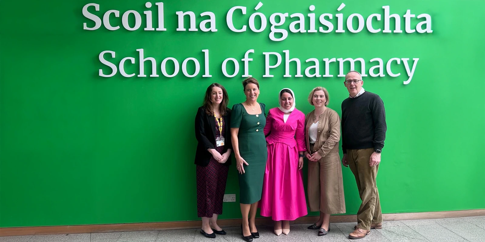 Pictured L-R: Dr Michelle O'Driscoll, Prof Laura Sahm, Fatma El-Komy, Dr Margaret Bermingham, and Prof Stephen Byrne