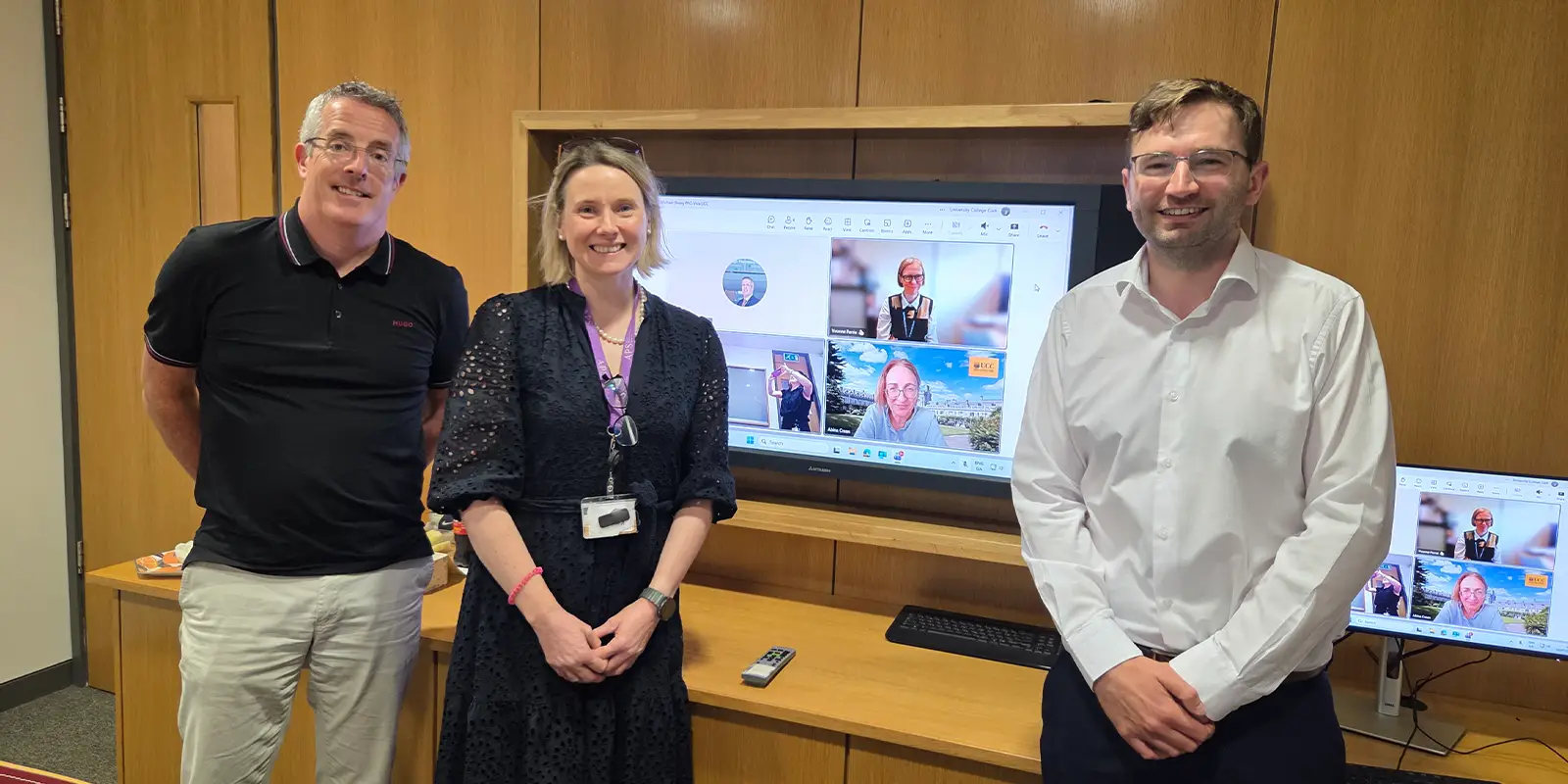 Pictured L-R: Prof. Brendan Griffin, Dr Katie Ryan and Michael Neary