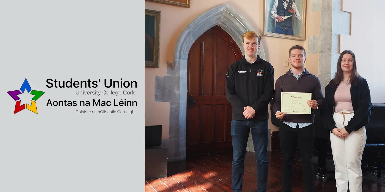 UCC Students&rsquo; Union Honours Adam Gray for First Year Pharmacy Representation