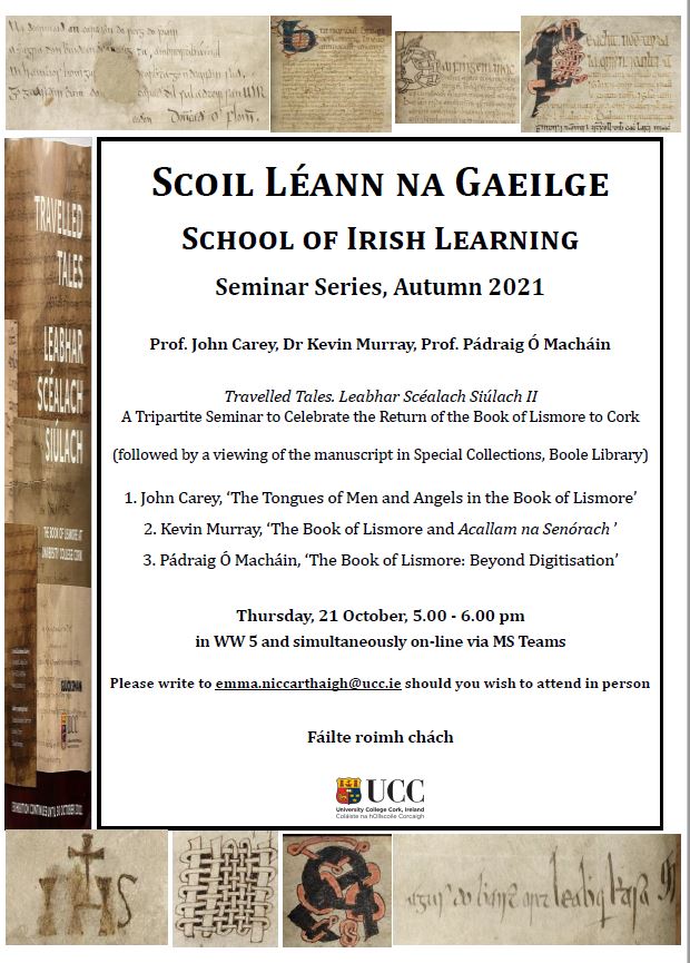 School of Irish Learning Autumn Seminar Series