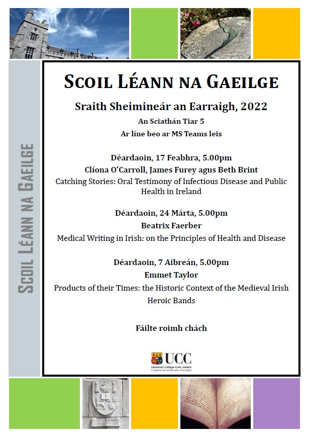 School of Irish Learning Spring Seminar Series 2022