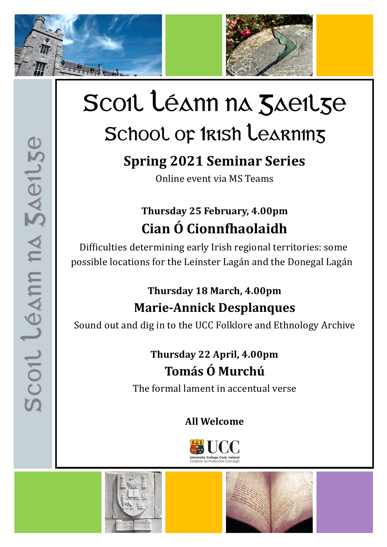 School of Irish Learning Spring Seminar Series