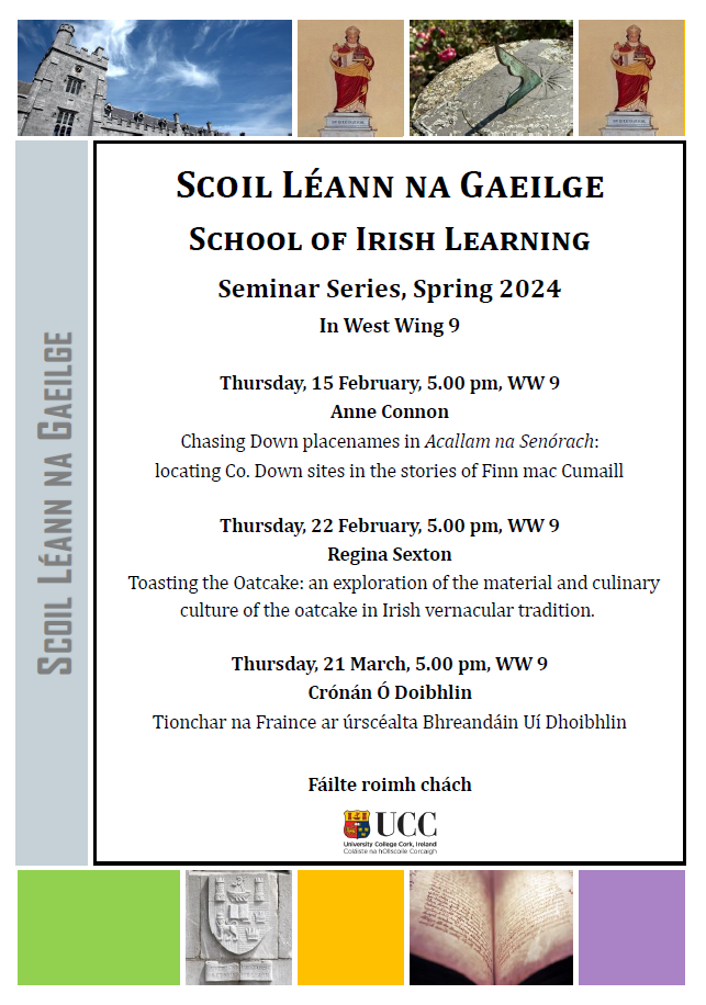 School of Irish Learning Spring Seminar Series 2024