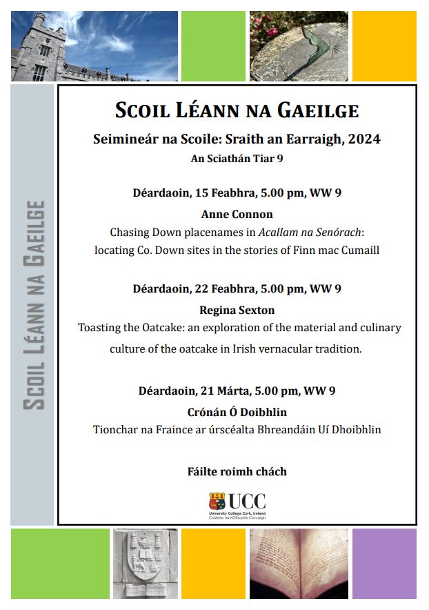 School of Irish Learning Spring Seminar Series 2024