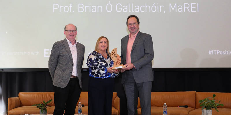 Kevin O’Sullivan, Irish Times Environment and Science Editor, Doireann Barry, Chief Corporate Services Officer, EirGrid, and Prof. Brian Ó Gallachóir, Director, MaREI and Associate Vice-President of Sustainability, UCC