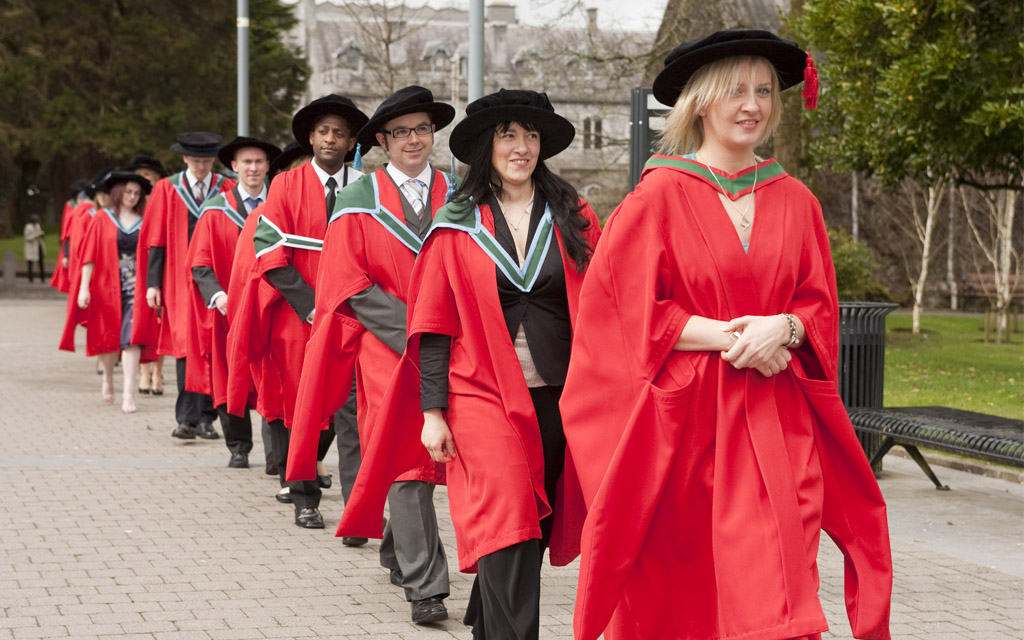 Postgraduate students graduating