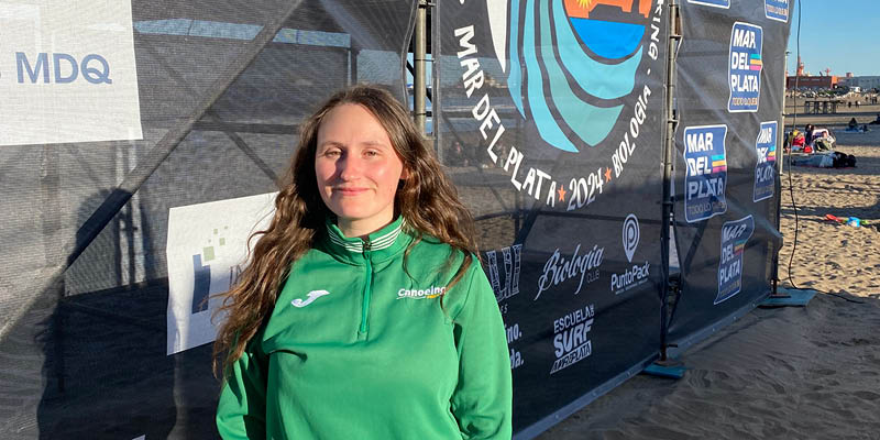 Autumn O'Donnell pictured at the World Surf Kayak Championships in Argentina
