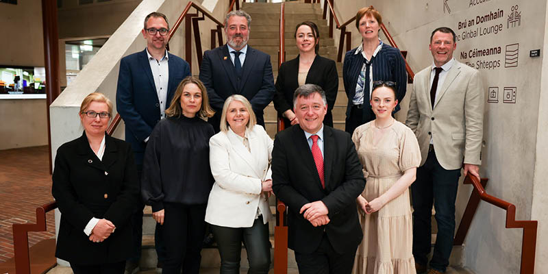 Back: Prof Ger O’Keefe; Dr Eric Moore; Dr Julie O’Sullivan; Dr Sally Cudmore; Dr Ger McGlacken; Front: Dr Sarah O’Connell; Dr Ann-Marie Brennan; Prof Sarah Culloty; Sean O’Sullivan, South Cork Local Enterprise Office; Claire Meskill. Photo: Ruben Martinez, UCC.


