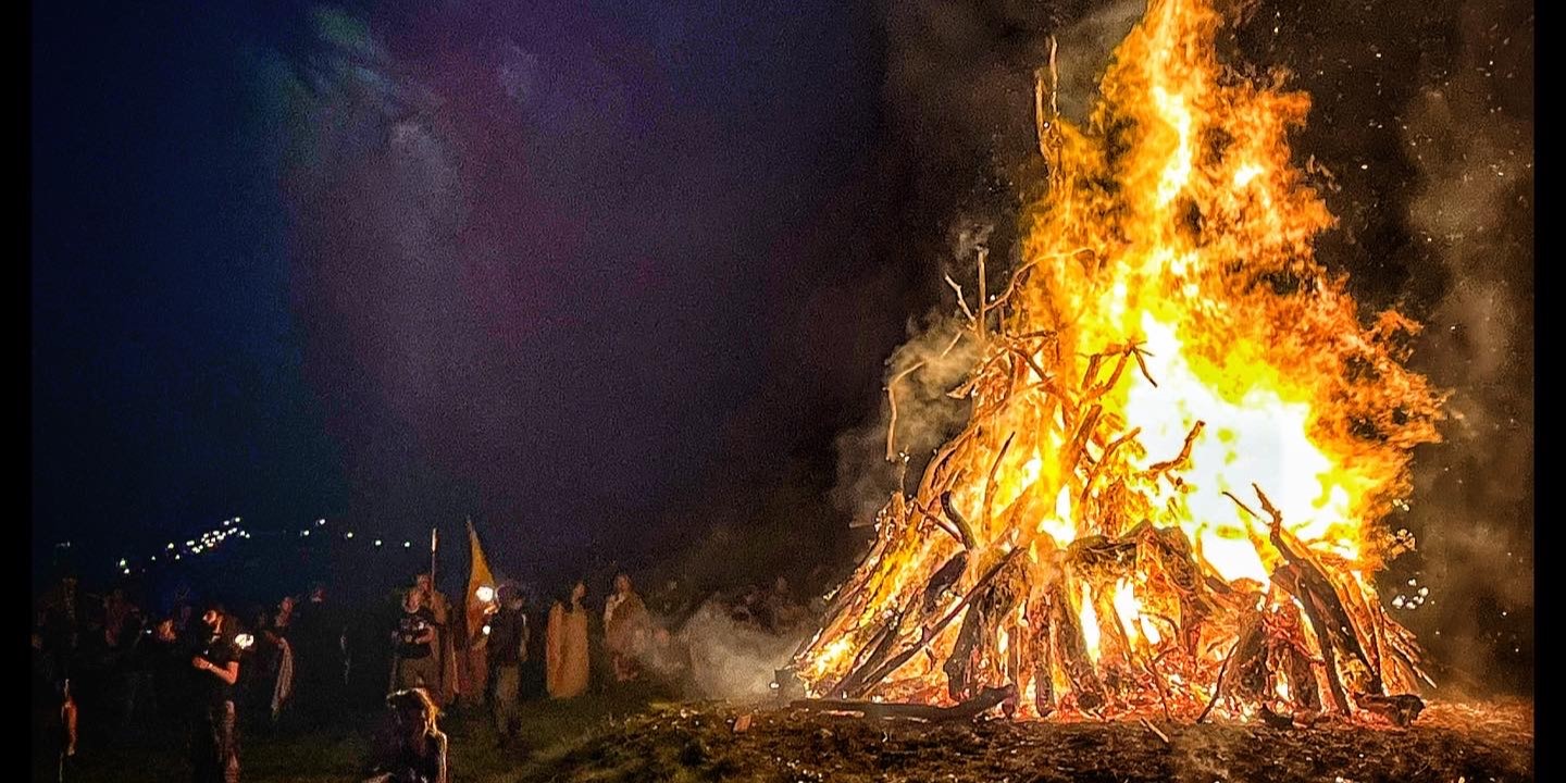 Festival of Fires on Hill of Uisneach from Wikimedia Commons