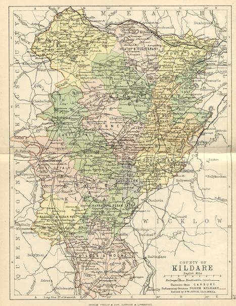 from Philip's handy atlas of the counties of Ireland, constructed by John Bartholomew; revised by P.W. Joyce, London 1882.