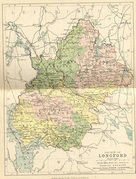 from Philip's handy atlas of the counties of Ireland, constructed by John Bartholomew; revised by P.W. Joyce, London 1882.