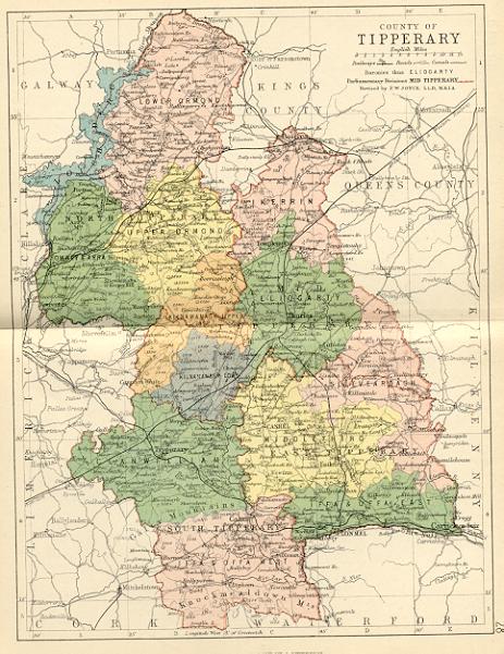 from Philip's handy atlas of the counties of Ireland, constructed by John Bartholomew; revised by P.W. Joyce, London 1882.