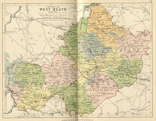 from Philip's handy atlas of the counties of Ireland, constructed by John Bartholomew; revised by P.W. Joyce, London 1882.