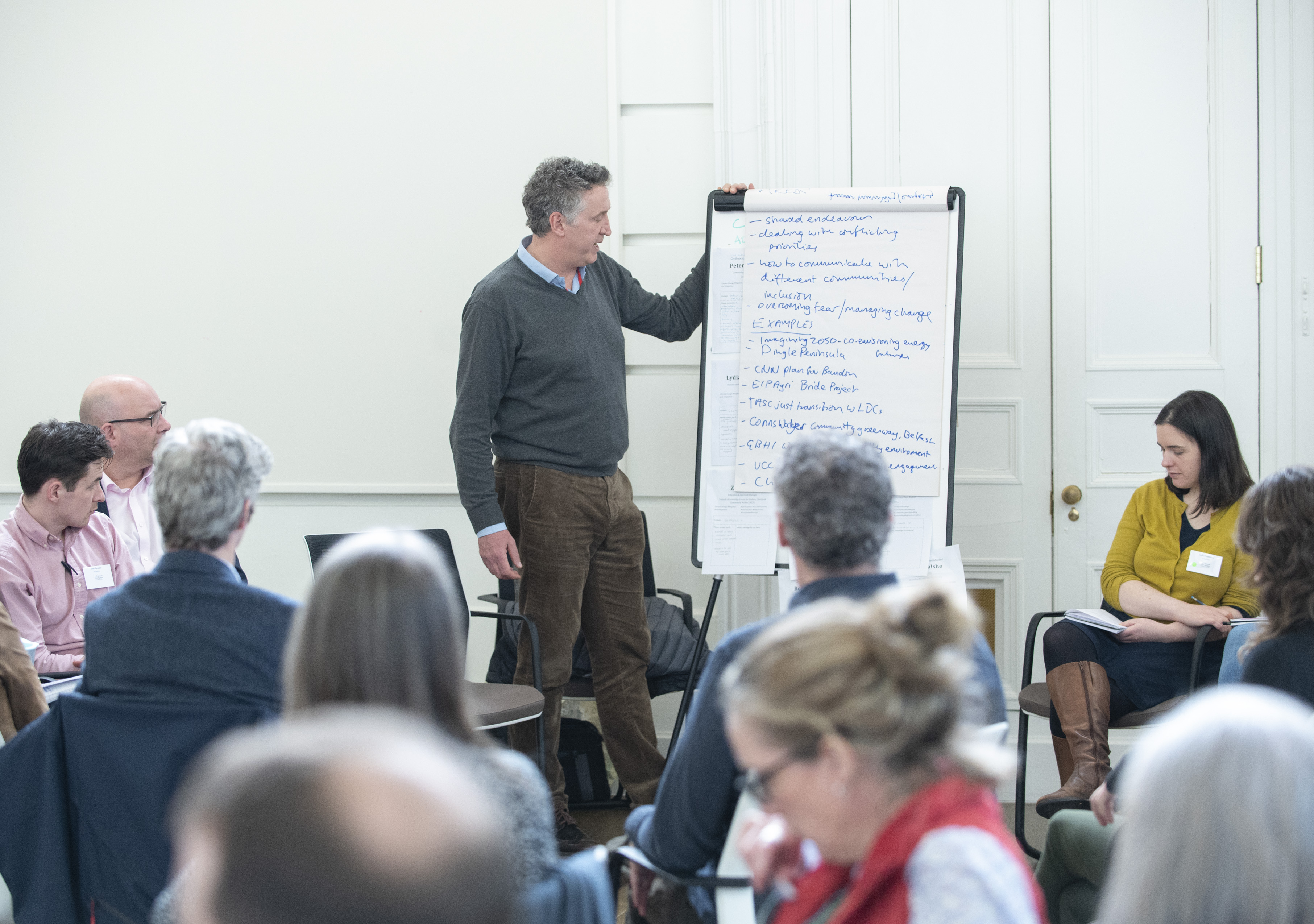 Photography by Ger McCarthy: Paul Medway, Climate Action Officer, Cork City Council shares highlights from group discussion