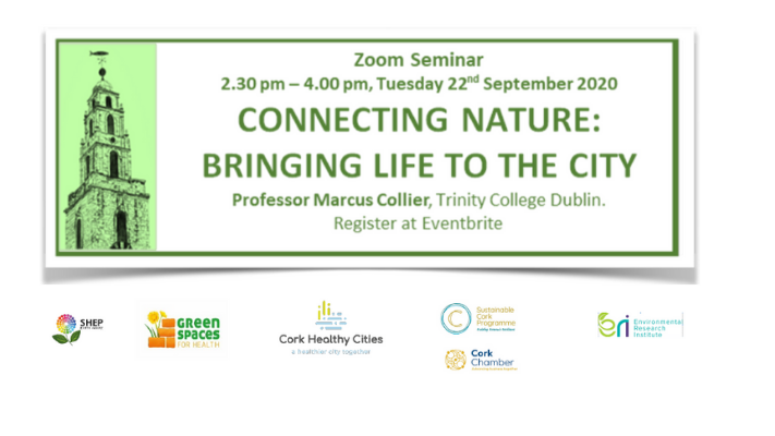 greening the city webinar poster and logos