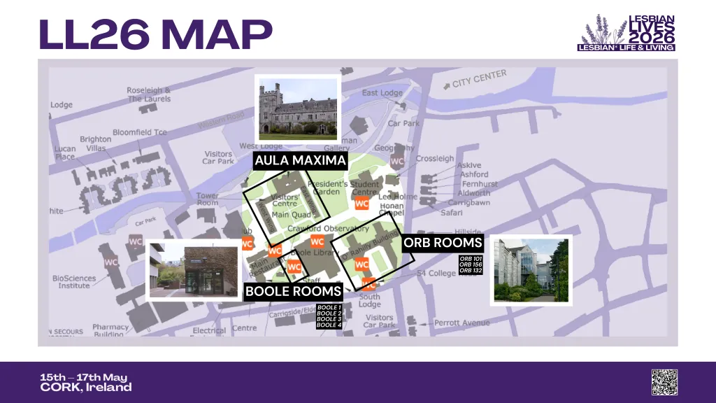 Map of UCC campus for Lesbian Lives Map of UCC campus for Lesbian Lives