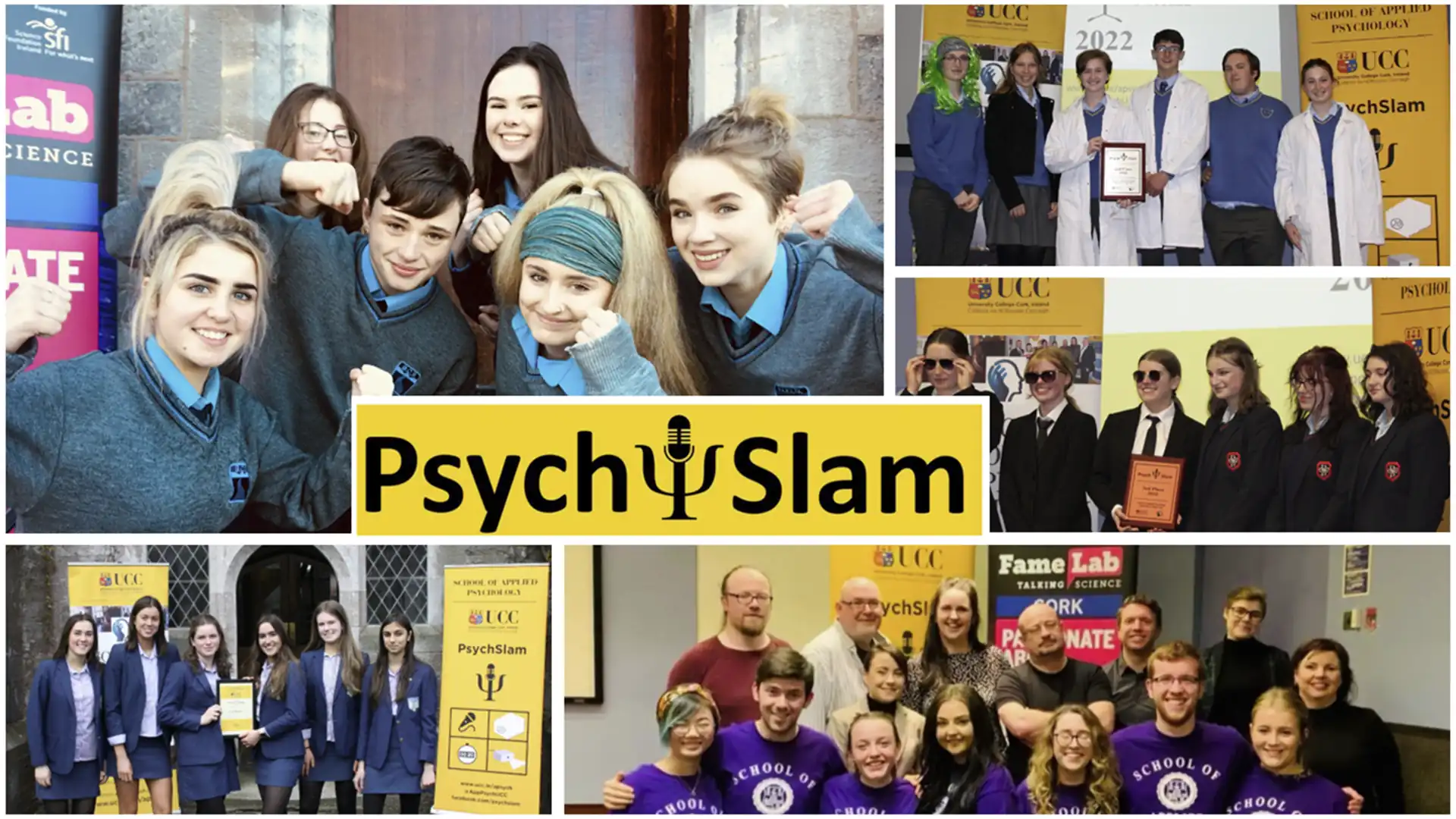Collage of student attendees at Psych Slam 2023
