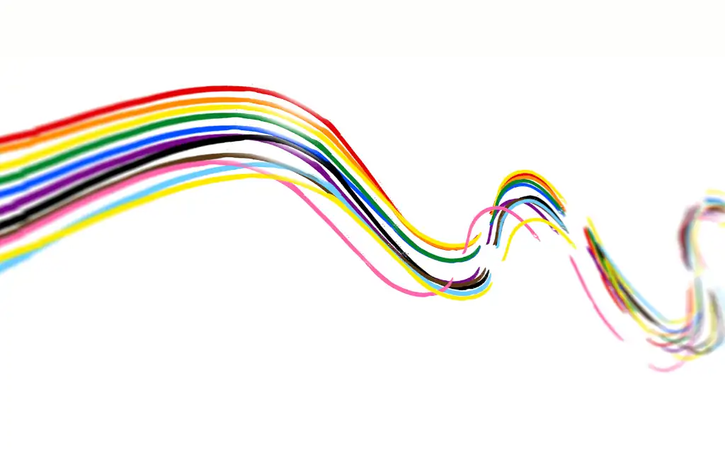 A graphic representation of the rainbow representing the LGBT+ community in UCC