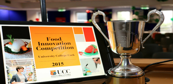 The group behind Nutri-vive, a functional beverage developed by students, was awarded the UCC Food Innovation trophy. 