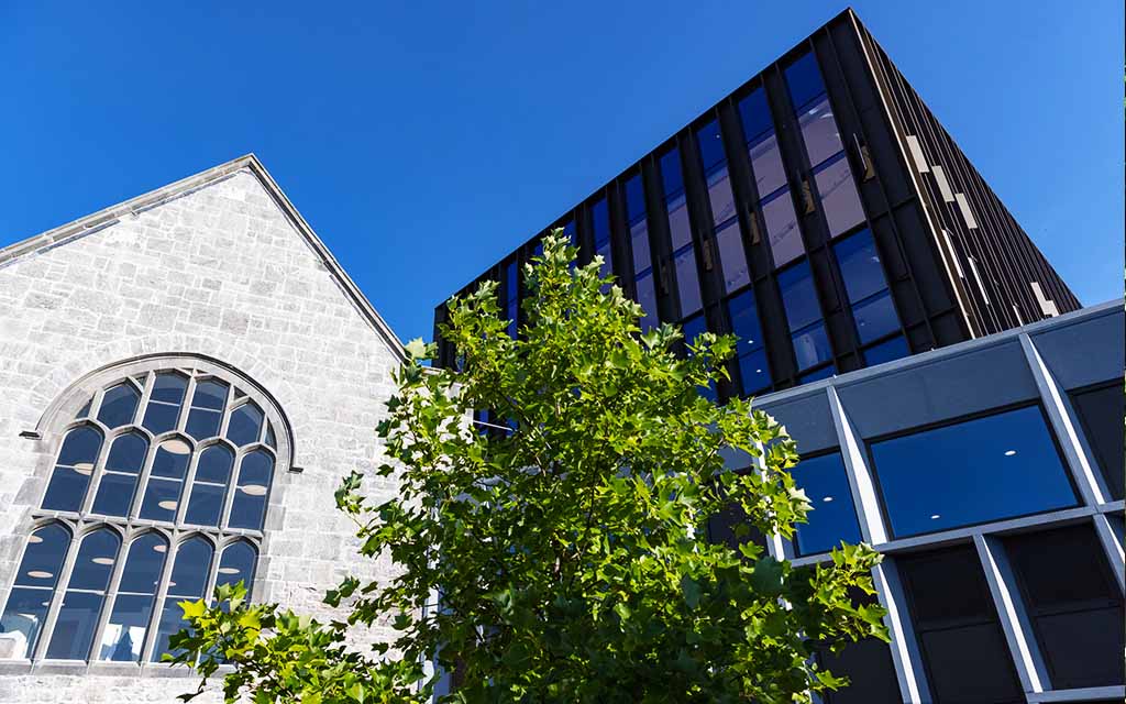 vibrant view of the UCC student hub