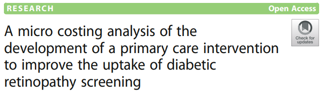 New micro costing paper published in Implementation Science 