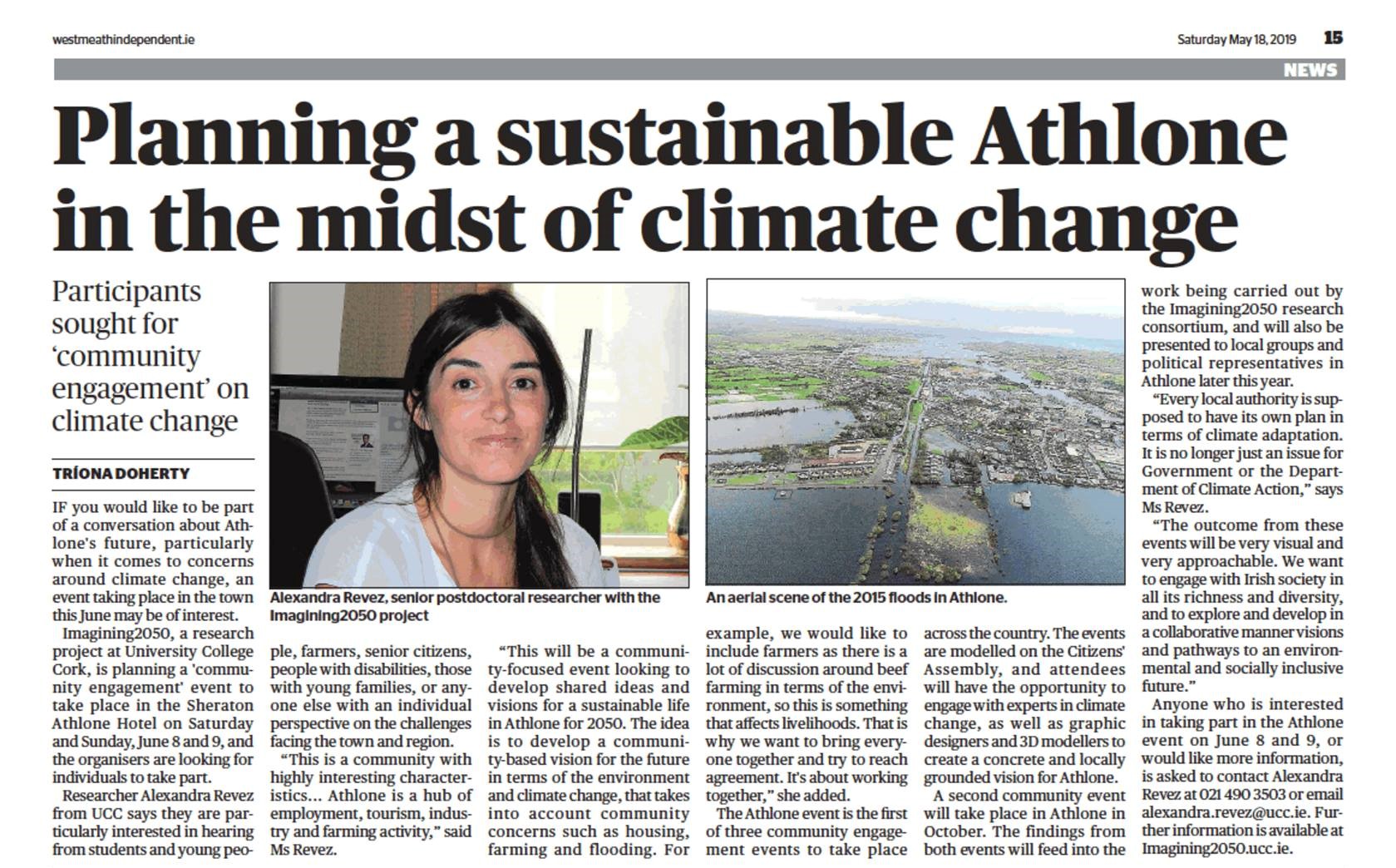 Planning a Sustainable Athlone in the midst of Climate Change