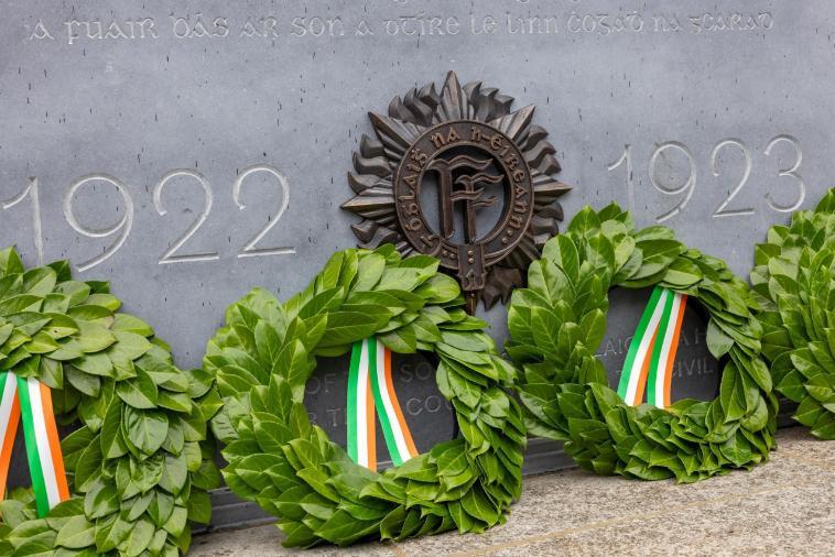 Monument dedicated to the National Army dead, unveiled on 30 July 2023 at a rededication ceremony at the National Army plot at Glasnevin Cemetery [Credit Airman Gibney, Defence Forces Press Office]