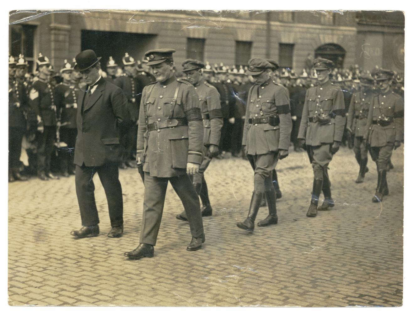 Part of the Funeral procession accompanying the remains of General Michael Collins, 28 August 1922 [IE-MA-AL-IMG-259, Brother Allen collection, Military Archives]