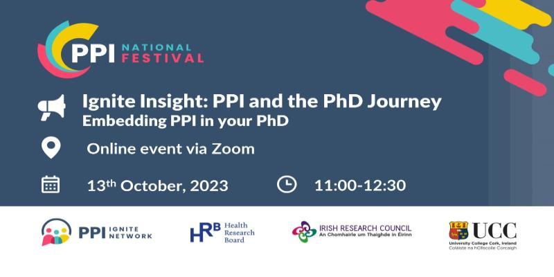 Upcoming workshop: PPI and the PhD Journey, 13th Oct. 