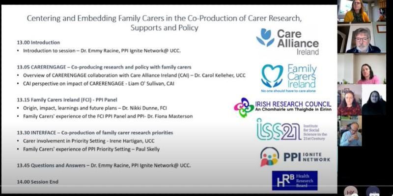 Lunchtime Seminar: ‘Centering and Embedding Family Carers in the Co-Production of Carer Research, Supports and Policy.’ 