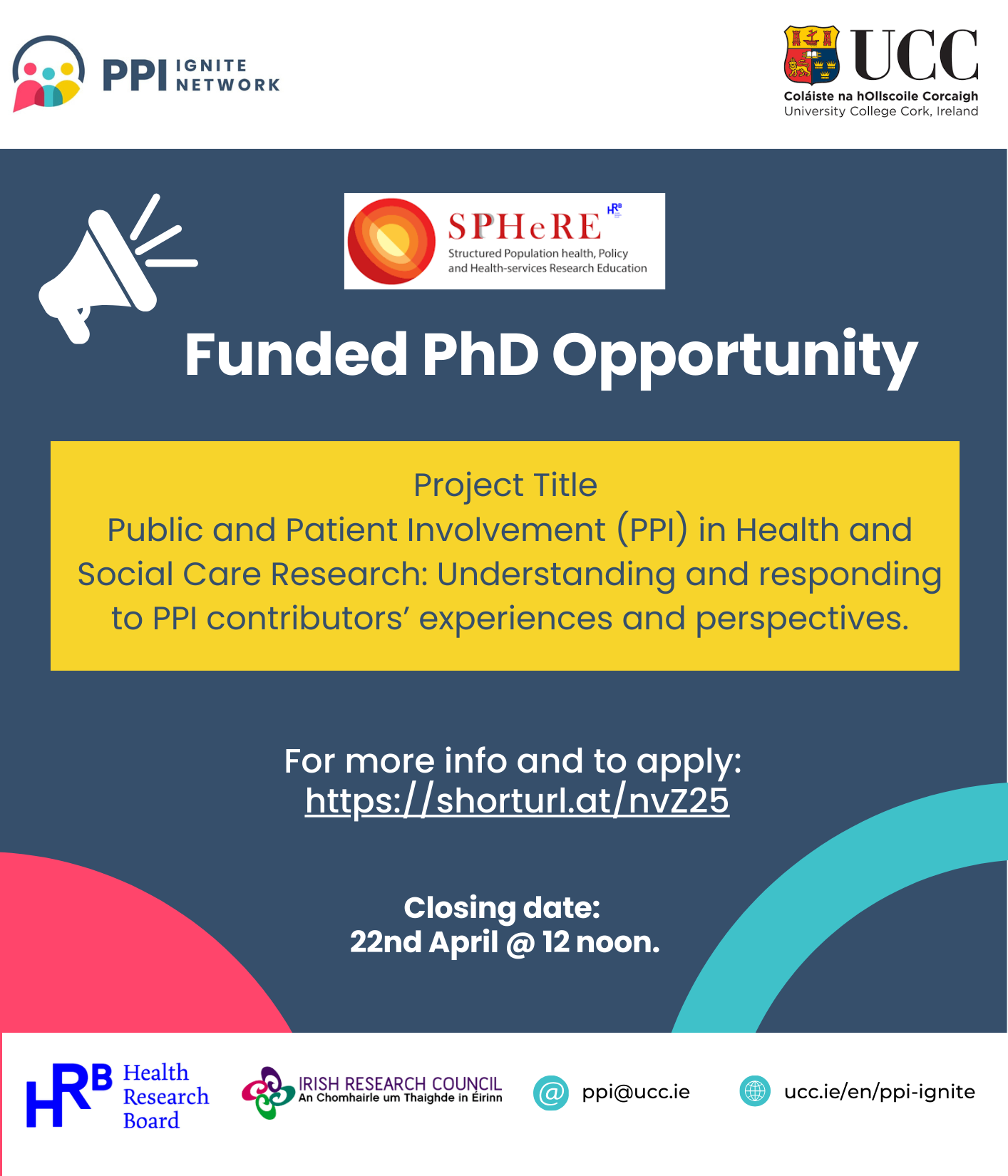 Funded SPHeRE PhD Opportunity in PPI