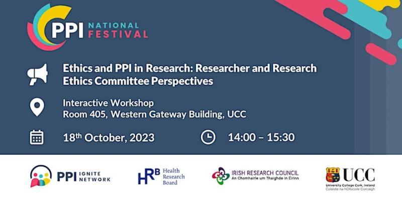 Upcoming workshop: Ethics and PPI in Research, 18th Oct. 