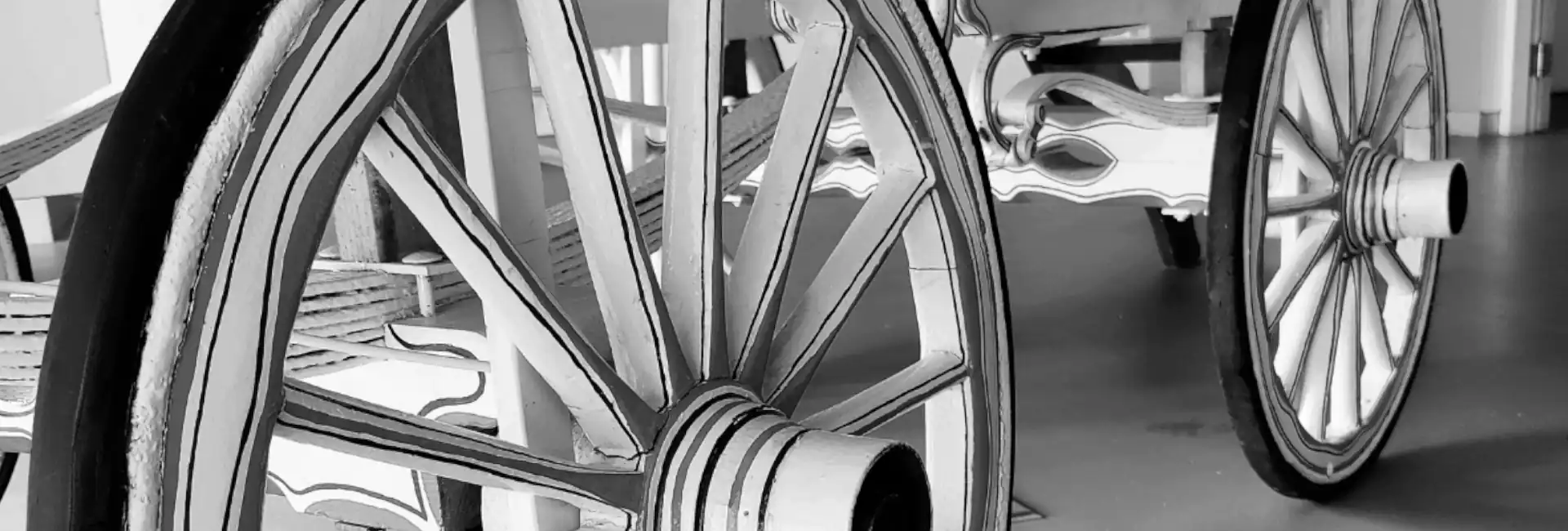 Wheels from a traditional Traveller caravan