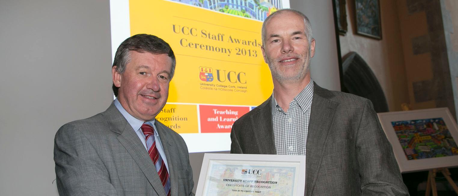 Outgoing Chair receives Leadership award from UCC