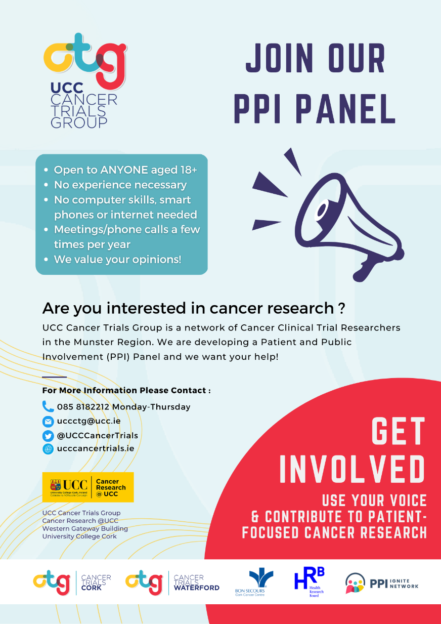 Poster recruiting for a cancer research PPI panel