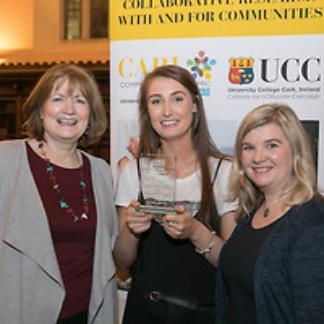 UCC Photographer Tomás Tyner  From left: Trish Shiel, clinical manager Eating Disorder Centre Cork, Bachelor of Social Science graduate Hazel McDermott and Dr. Siobhan O’Sullivan, Applied Social Studies. 
