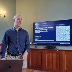 man presenting