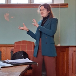 woman presenting