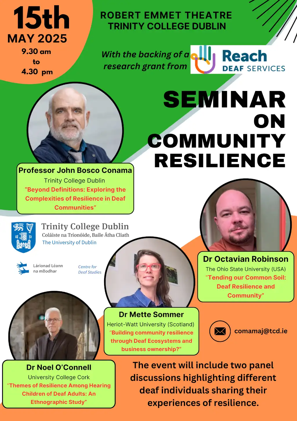 Poster about the community resilience event
