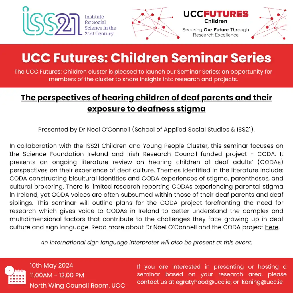 UCC Futures Children Seminar description