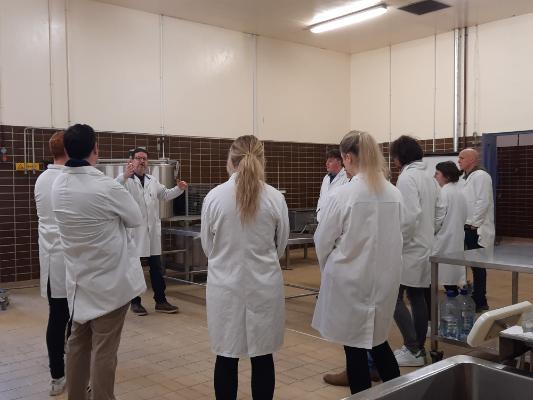 David Waldren in the Food Processing Hall with DFST Class 2023