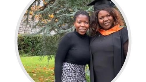 Doria Sibanda and her daughter at the graduation