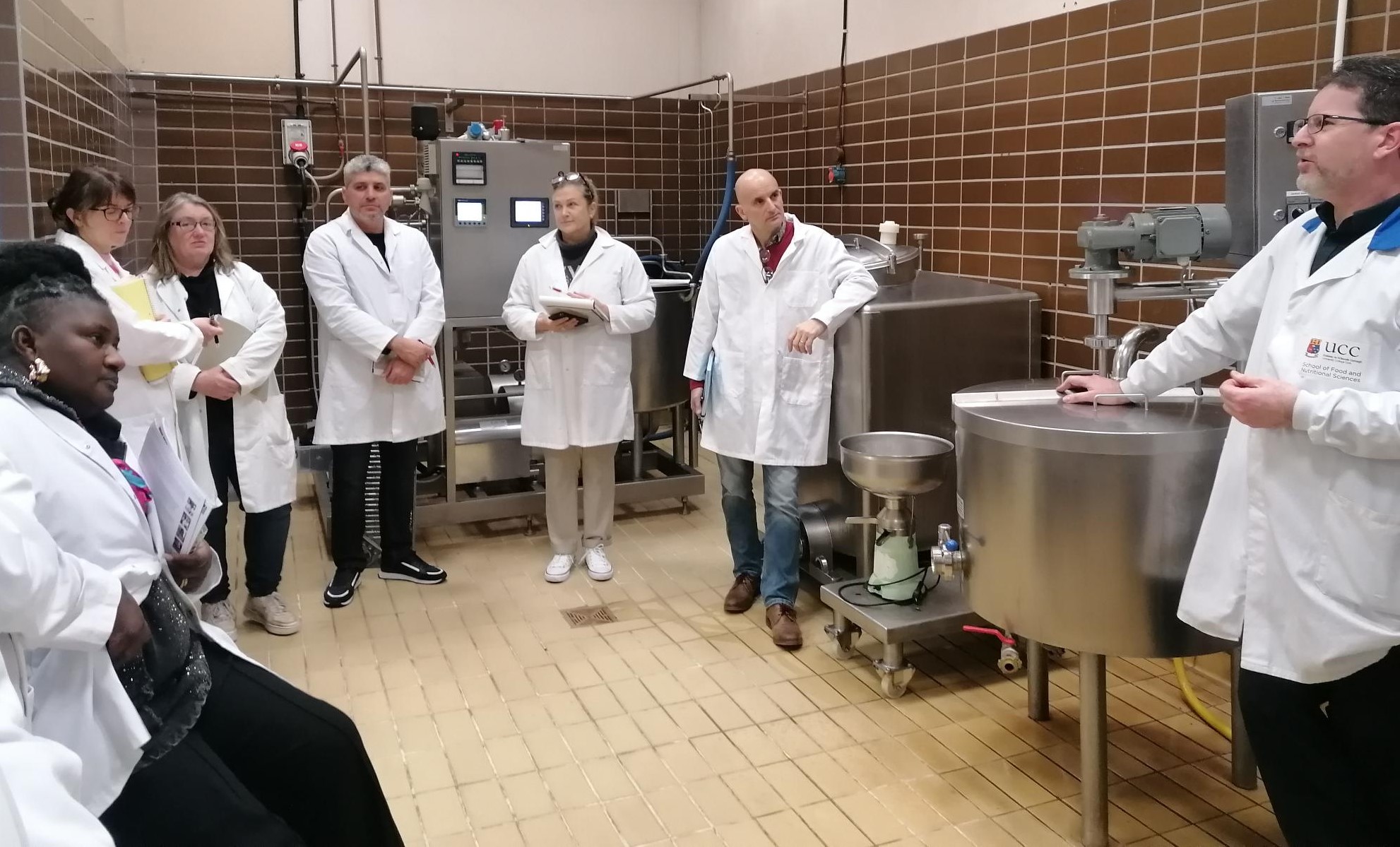 Students from the Diploma in Speciality & Artisan Food Enterprises class in The Food Processing Hall, UCC.
