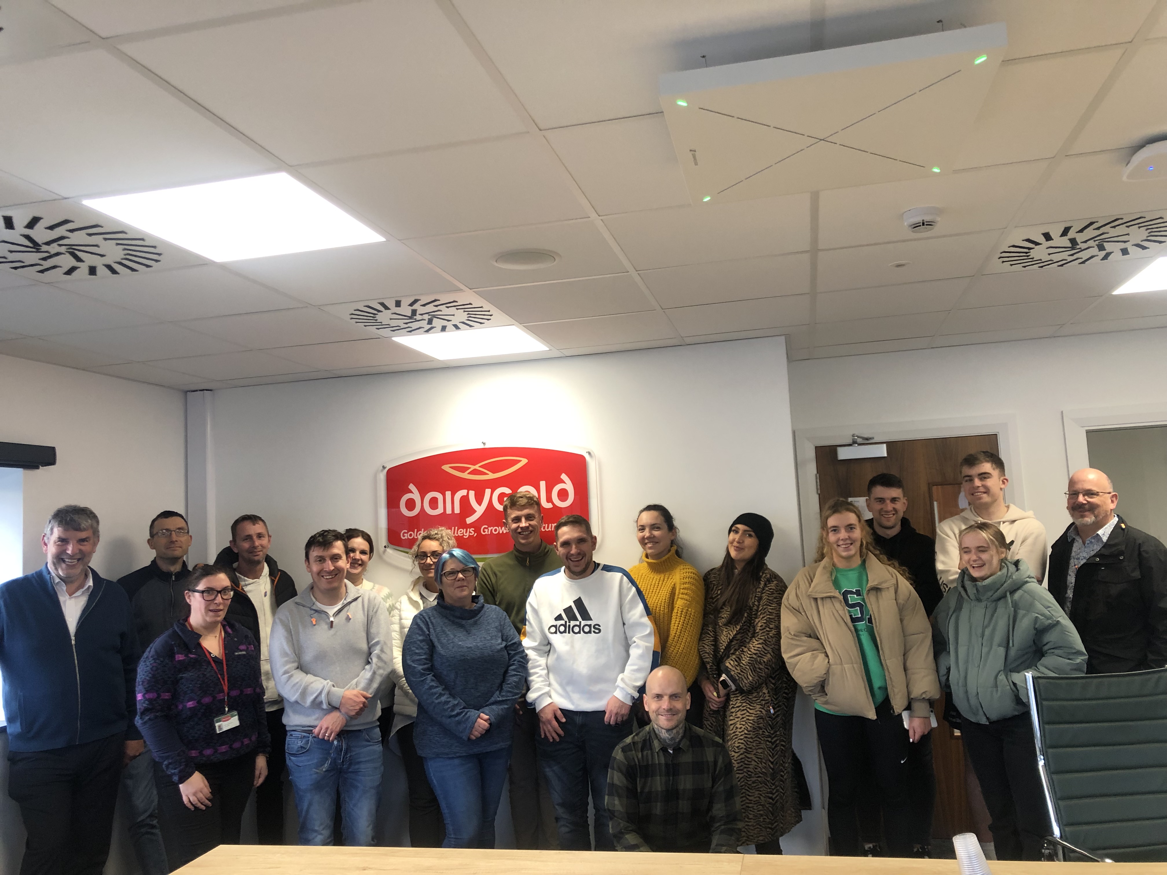 Diploma in Food Manufacturing Management class visit Dairygold Castlefarm
