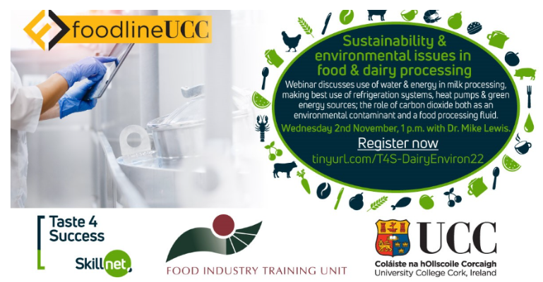 Free Webinar: Sustainability and Environmental Issues in Food and Dairy Processing
