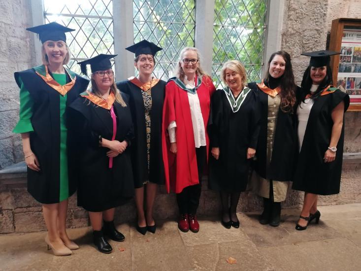 Diploma in Speciality Food Production Conferring, group in the stone corridor