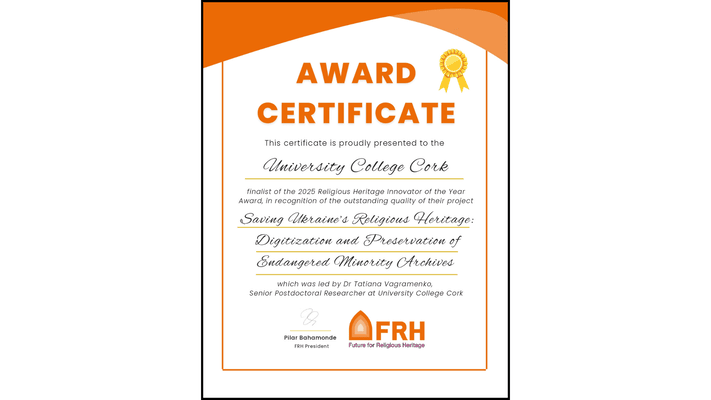 Religious Heritage Innovator of the Year Award