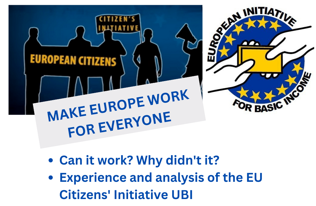 EU Citizens' Initiative Unconditional Basic Income- Creating Social Rights? - 15 June 2023, 4-6 pm, University College Cork, ALG (hybrid)
